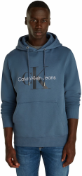 Calvin Klein Herren Hoodie Seasonal Monologo Regular mit Kapuze XS Blue (Blue Coast) Angebot bei HelloDeals