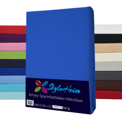 Spannbettlaken Mikrofaser 180x200cm - 200x200cm Spannlaken Spannbetttuch Bettlaken bis 25cm Matratzenhöhe Rundumgummi Microfaser Betttuch Steghöhe 30cm, Farbe Dunkelblau 180 x 200 - 200 x 200 cm Dunkelblau Angebot bei HelloDeals