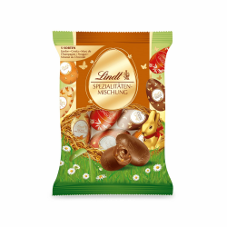 Lindt Schokolade Spezialitäten Mix Eier | 3 x 90 g | Vollmilch-Eier in fünf Sorten mit und ohne Alkohol (Marc de Champagne, Nougat, Cresta, Mousse au Chocolat, Lindor Milch) | Oster Schokolade Spezialitäten, 90g Angebot bei HelloDeals