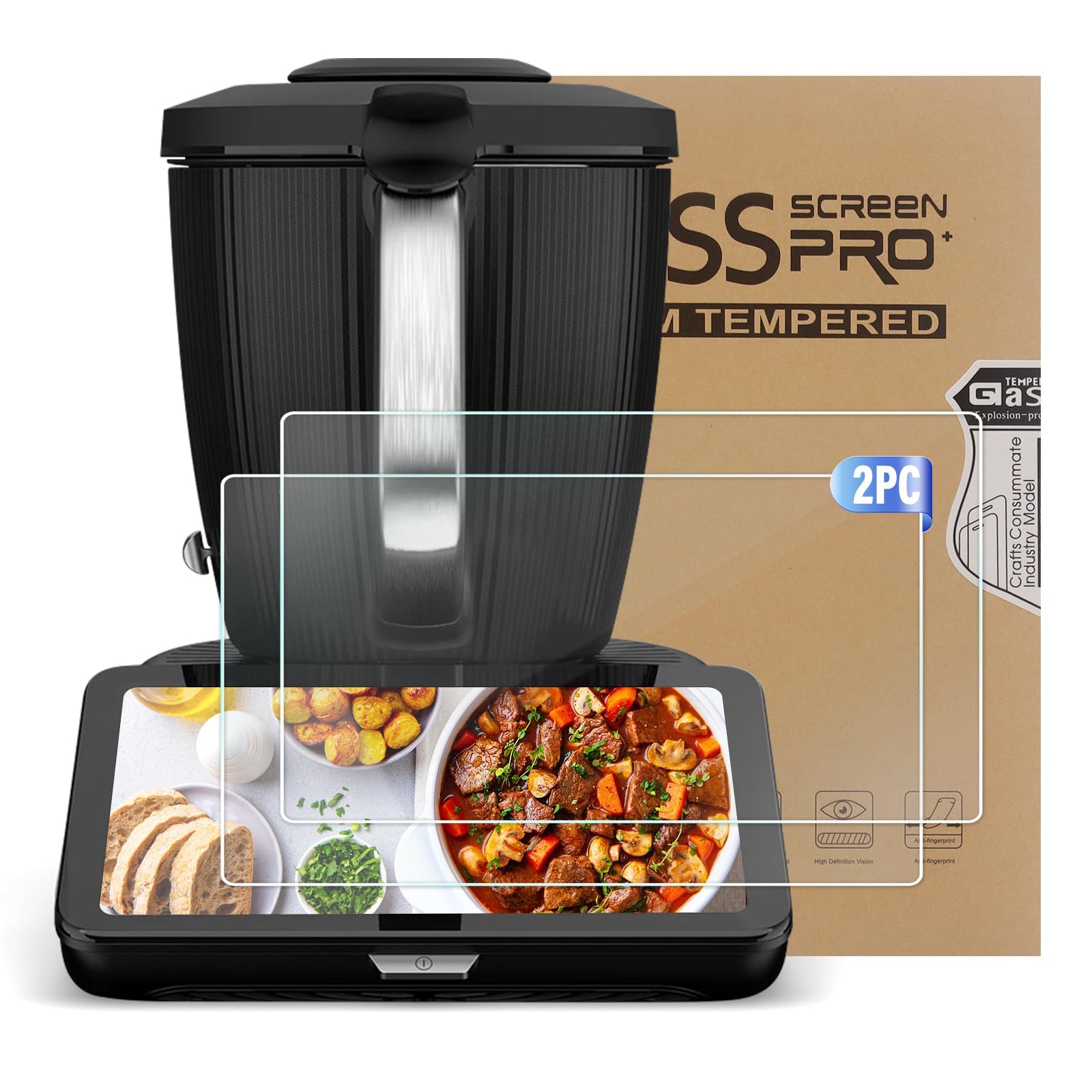 2 Stück Displayschutz für Vorwerk Thermomix TM7 - Ultra-Transparent Schutzfolie Displayschutz Folie TM7 Zubehör, Kratzfest, Ultra-Klar, Ultra-Dünn Angebot bei HelloDeals