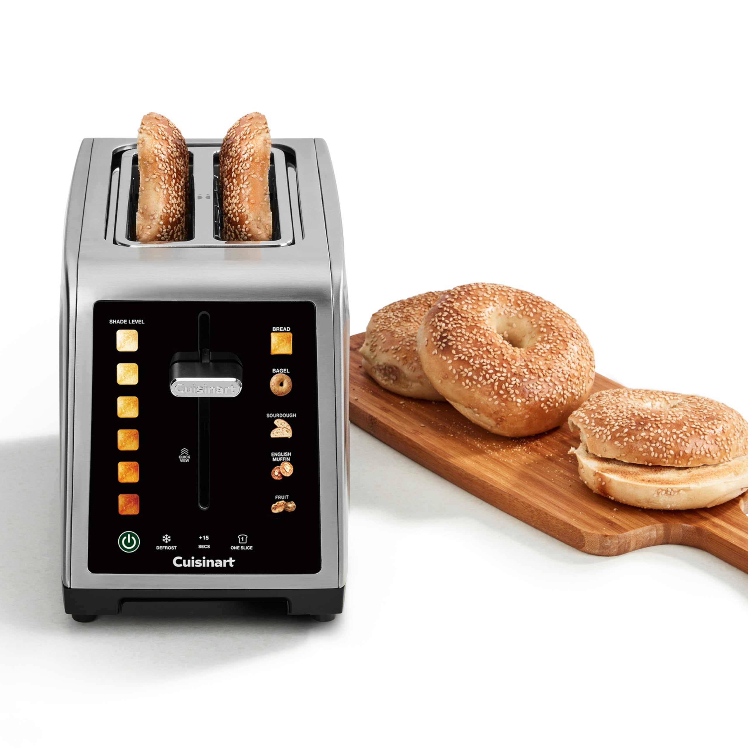 Cuisinart SimpliTouch XL Farb-Touchscreen 2-Scheiben-Toaster | Extra-große Schlitze | Farb-Touchscreen-Display | High-Lift QuickView™ | Brot-, Bagel-, Sauerteig-, Muffin- & Früchtebrot- Angebot bei HelloDeals