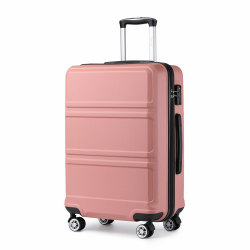 KONO Koffer Trolley Reisekoffer aus ABS+PC – Leichter Hartschalenkoffer mit 4 Zwillingsrollen und TSA-Schloss, Stabiler Rollkoffer für Flugreisen, Business und Familienurlaub XL (74cm) Rosegold Angebot bei HelloDeals