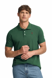 Polo Club Polo Kurzarm Herren-Poloshirt aus 100% Baumwolle mit gesticktem Logo M Flaschengrün - Green Angebot bei HelloDeals