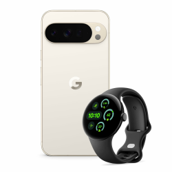 Google Pixel 10 Pro XL – Android-Smartphone ohne SIM-Lock, mit Gemini, mehr als 24 Stunden Akkulaufzeit – Porcelain, 256GB + Pixel Watch 3 (45 mm) – Gehäuse in Matte Black – Armband in Obsidian – WLAN mit Watch 3 Porcelain 256 GB Angebot bei HelloDeals