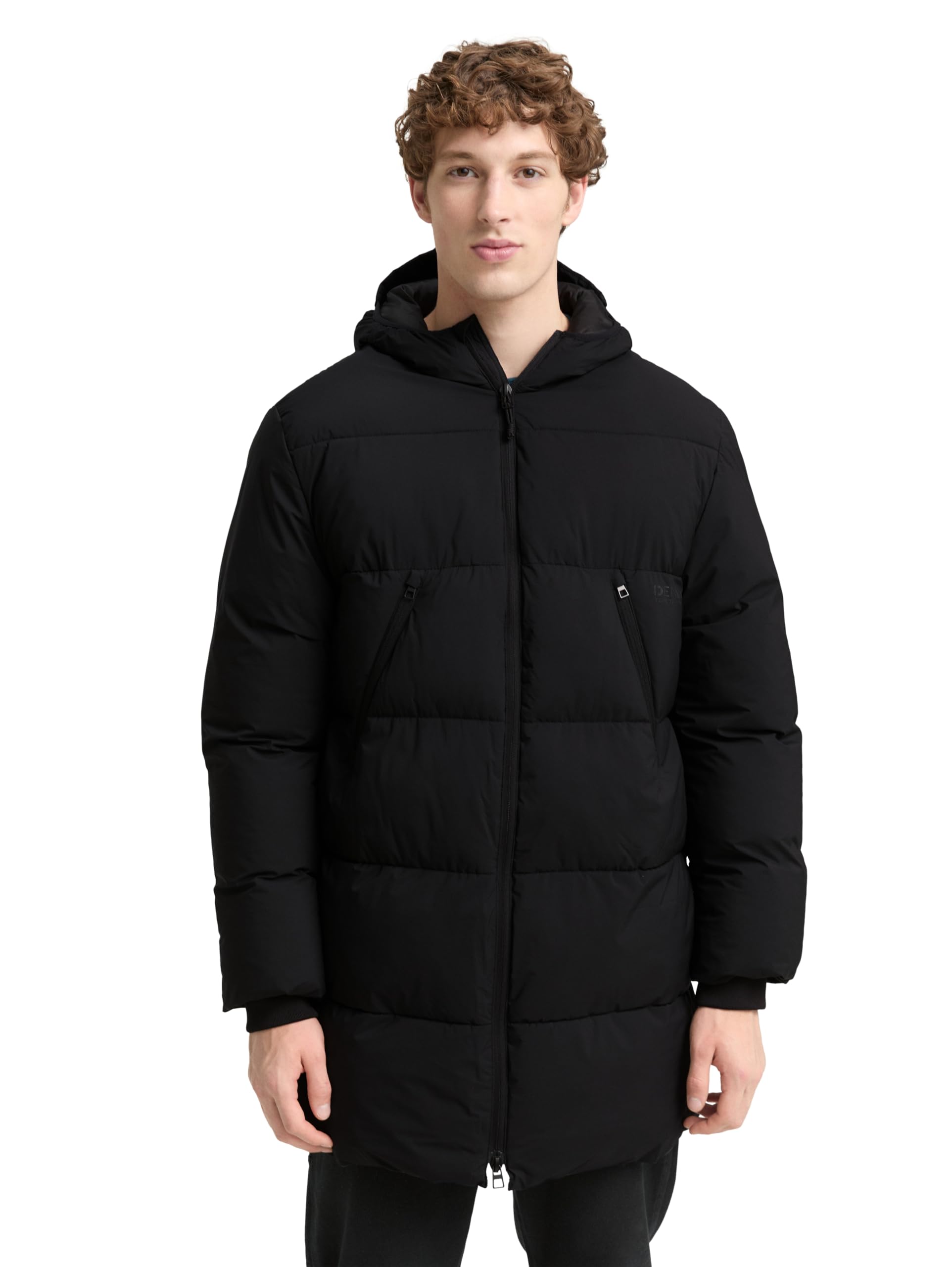 TOM TAILOR Denim Herren Puffer Parka mit Kapuze S 29999 - Black Angebot bei HelloDeals