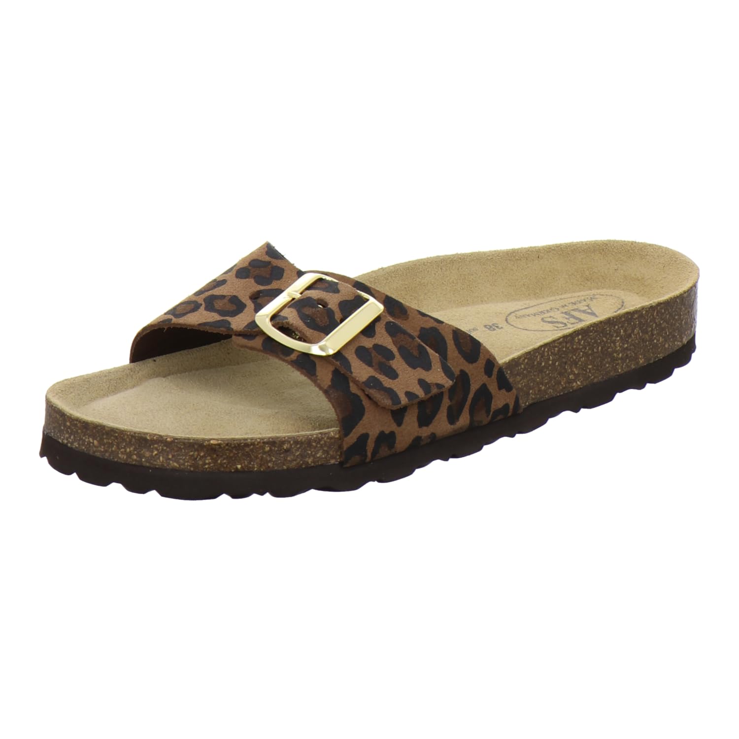 AFS-Schuhe 2112, modische Damen-Pantoletten, hochwertiges, echtes Leder, Made in Germany 39 EU Leo Braun Angebot bei HelloDeals