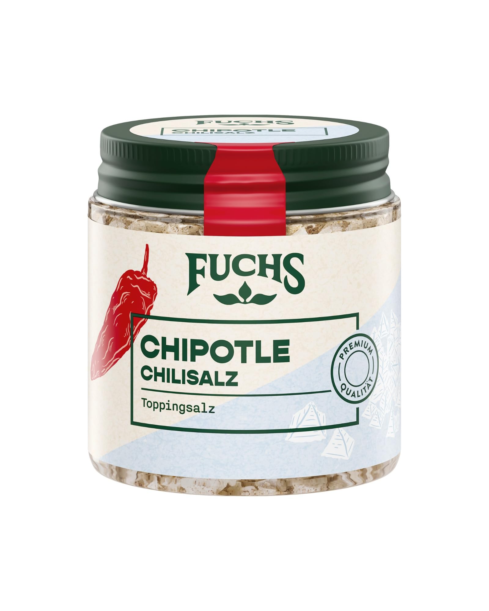 Fuchs Gewürze - Chipotle Chilisalz | Toppingsalz mit Pyramidenflocken & Chipotlechili | Zum Verfeinern von Fleisch und Bowls | Chilisalz in Premium-Qualität | 60 g im wiederverschließbaren Gewürzglas Angebot bei HelloDeals