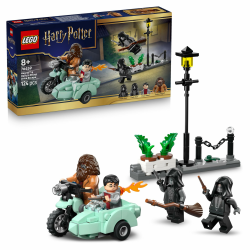 LEGO Harry Potter Hagrids und Harrys Flucht aus dem Ligusterweg - Motorrad Spielzeug mit 4 Minifiguren - 2 Todesser, eine Straßenszene - Geschenk für Mädchen, Jungen und Fans ab 8 Jahren - 76459 Angebot bei HelloDeals