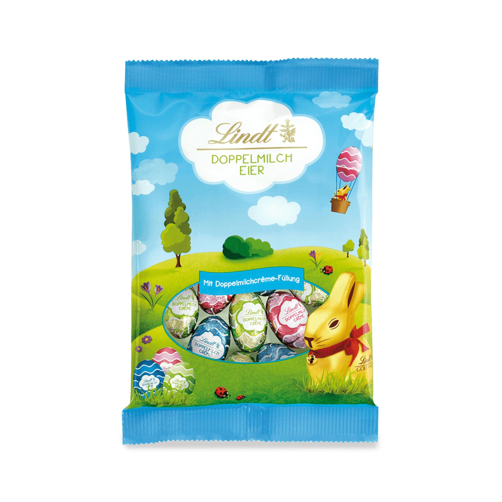 Lindt Schokolade | Doppelmilch-Eier | 5 x 100g | Vollmilch-Schokoladeneier mit cremiger Doppelmilchcrème-Füllung | Ostereier | Perfekte Oster-Schokolade zum Teilen & Genießen Angebot bei HelloDeals