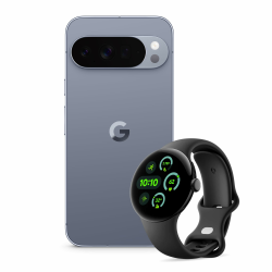 Google Pixel 10 Pro XL – Android-Smartphone ohne SIM-Lock, mit Gemini, mehr als 24 Stunden Akkulaufzeit – Moonstone, 512GB + Pixel Watch 3 (45 mm) – Gehäuse in Matte Black – Armband in Obsidian – WLAN mit Watch 3 Moonstone 512 GB Angebot bei HelloDeals