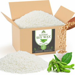 Waxcanpy Sojawachs für Kerzen 3KG, Premium Kerzenwachs zum Gießen & Kerzenherstellung, 100% Natürliches Sojawachs für Kerzen Angebot bei HelloDeals