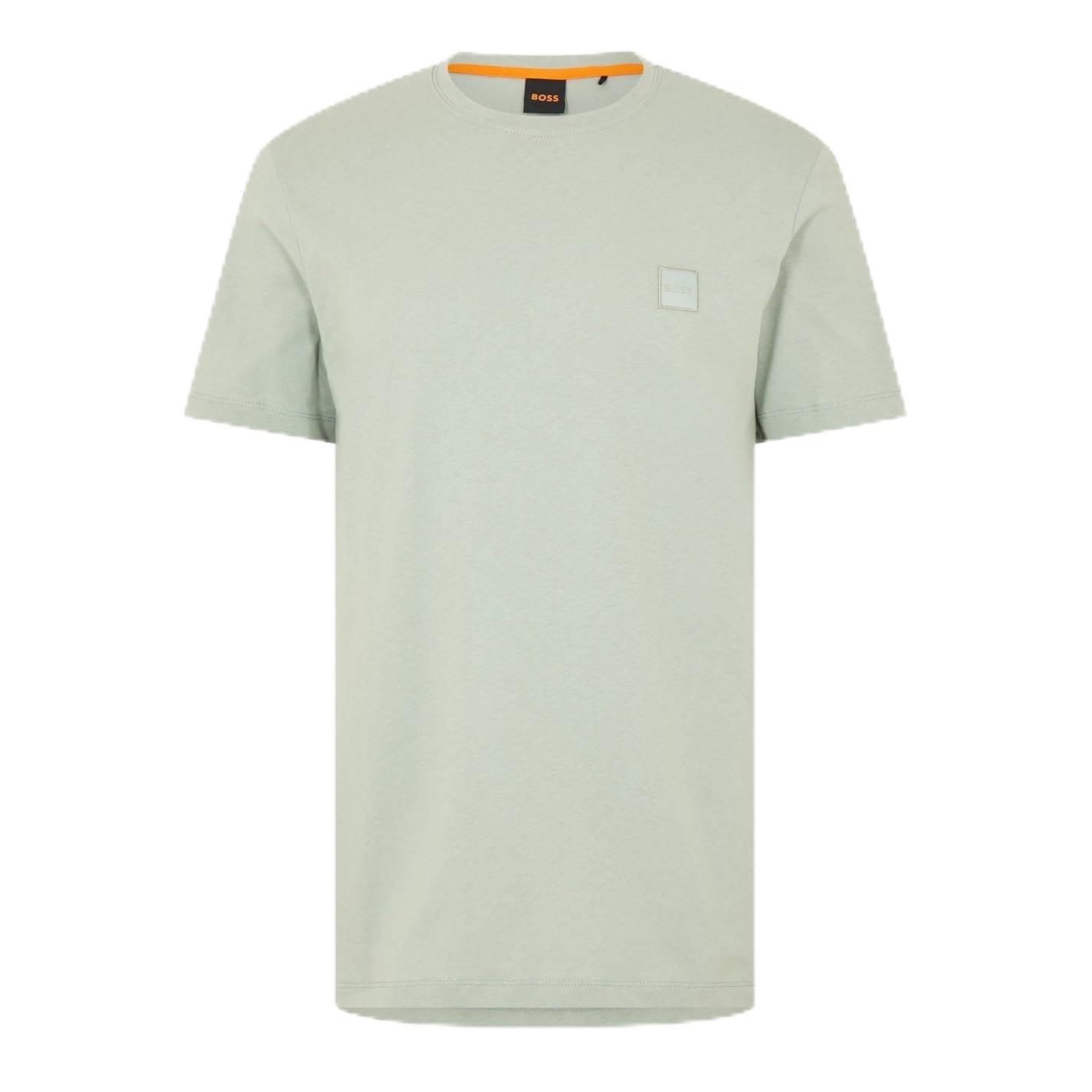 BOSS Herren Tales Relaxed-Fit T-Shirt aus Baumwoll-Jersey mit Logo-Aufnäher S Open Green 351 Angebot bei HelloDeals