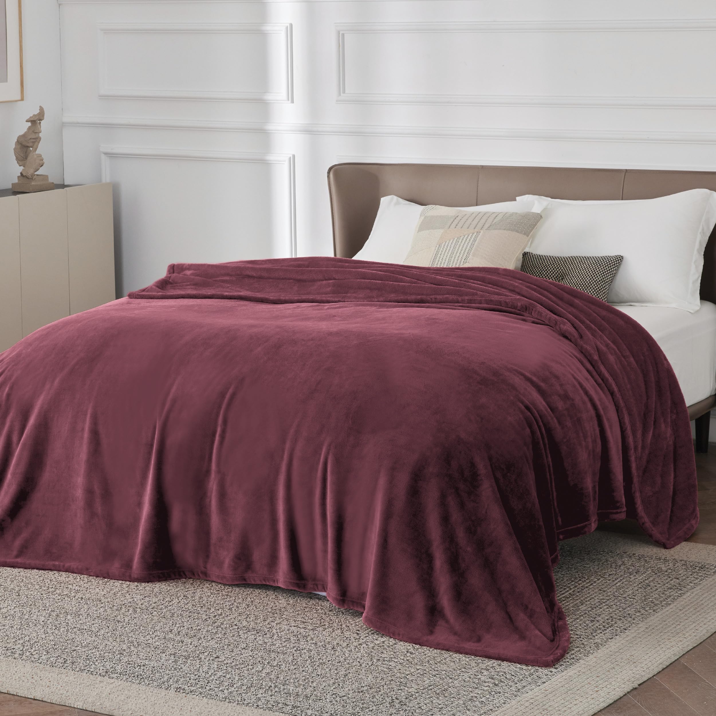 BEDSURE Kuscheldecke Flauschig Decke Fleecedecke - Wohndecke Warm Winter Weich, Geschenke für Frauen, Sofadecke überwurfdecke XXL, Decke Couch Blanket, Wohn- & Kuscheldecken Große 220x240cm, Weinrot Weinrot 220 x 240 cm Angebot bei HelloDeals