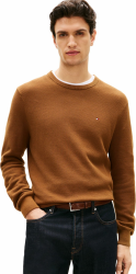 Tommy Hilfiger Herren Pullover Essential Structure Crew Neck Regular Fit XL Brown (Highland Khaki) Angebot bei HelloDeals