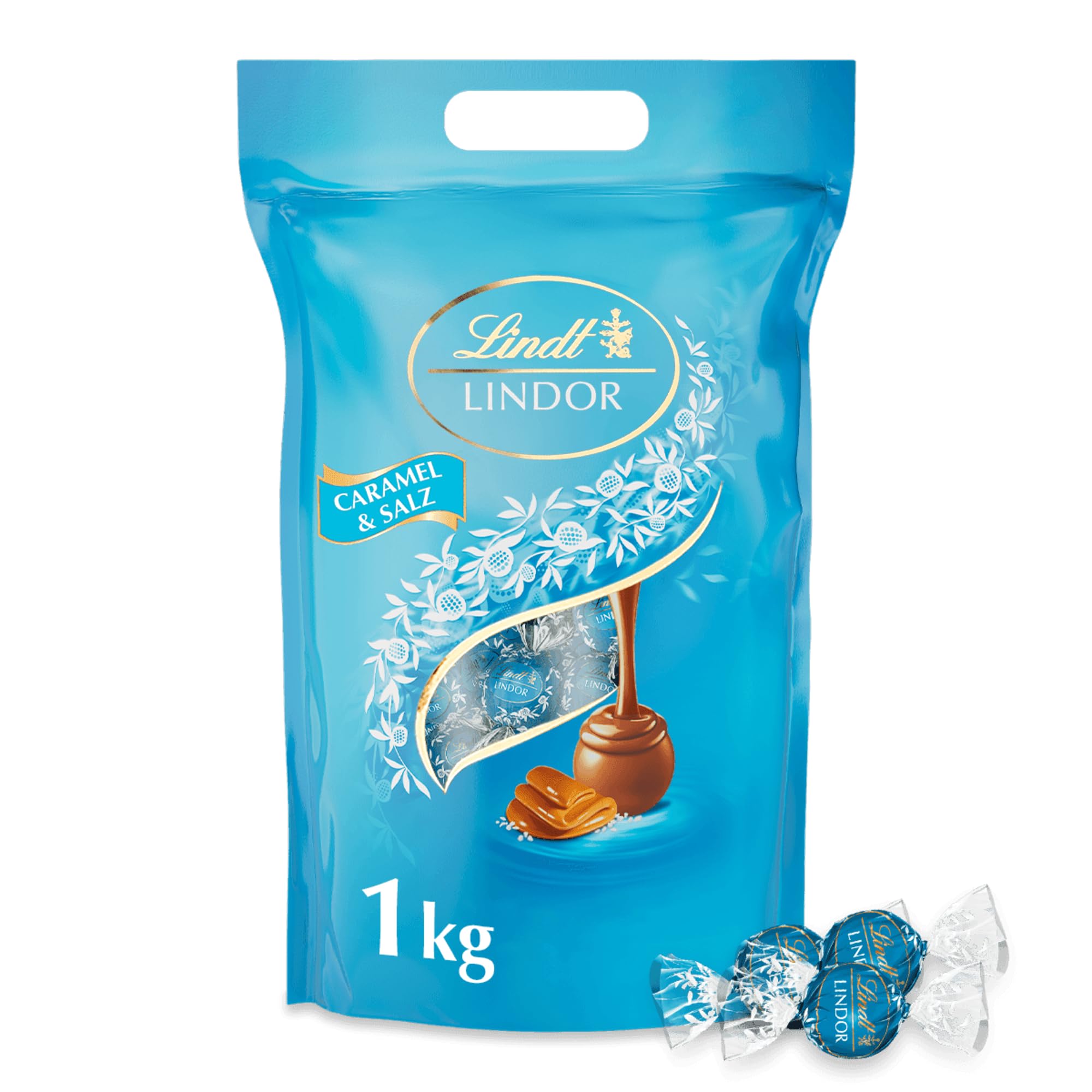 Lindor Salted Caramel, 1 kg Beutel, ca. 80 Lindt Schokoladen Kugeln Angebot bei HelloDeals