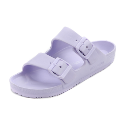 VICT POPU Pantoletten Damen mit Fussbett Sandalen Flach Rutschfest Sommer Badelatschen Lässig EVA Slides Erwachsene Schlappen Helles Lila 38 EU Angebot bei HelloDeals