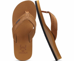 KuaiLu Flip Flops Herren Synthetik Leder Bade Sandalen Comfy Breite Füße Badelatschen Yoga Schaum Sommer Strand Zehentrenner 42 EU Pu Khaki Angebot bei HelloDeals