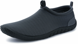 WHITIN Wasserschuhe Damen Herren Aquaschuhe Schnell Trocknend Strandschuhe Mit Dicke Sohle 44 EU Dunkelgrau Angebot bei HelloDeals