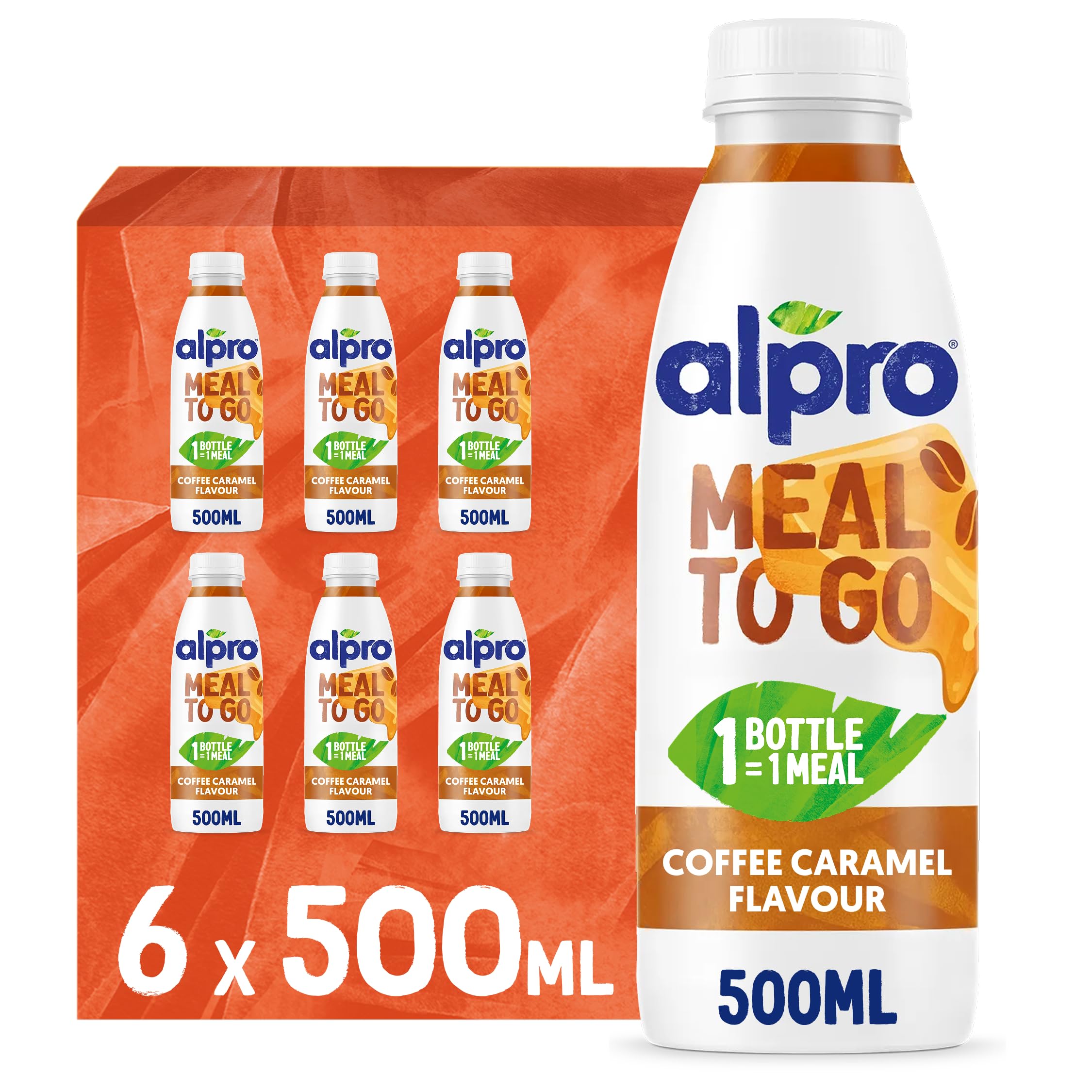 Alpro Meal To Go Karamell- und Kaffeegeschmack – Proteinreiche Trinkmahlzeit – 6 x 500 ml Alpro Meal To Go- Karamell Angebot bei HelloDeals