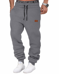 HMIYA Jogginghose Herren Baumwolle Trainingshose Sporthose Freizeithose Lang Hosen Klassische Sweathose mit Taschen Winter L Wolfsgrau Angebot bei HelloDeals
