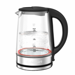 Cuisinart 1,7L Glas-Wasserkocher mit variabler Temperaturregelung | 3KW Schnellkochfunktion | Cool-Touch | Doppelwandiges Design | BPA-frei | Tropffreier Ausguss | 360°-Drehbasis Glass Glass 1.5L Angebot bei HelloDeals