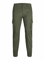 JACK & JONES Male Cargo-Hose Slim Fit Cargo-Hose 36W / 36L Olive Night Angebot bei HelloDeals