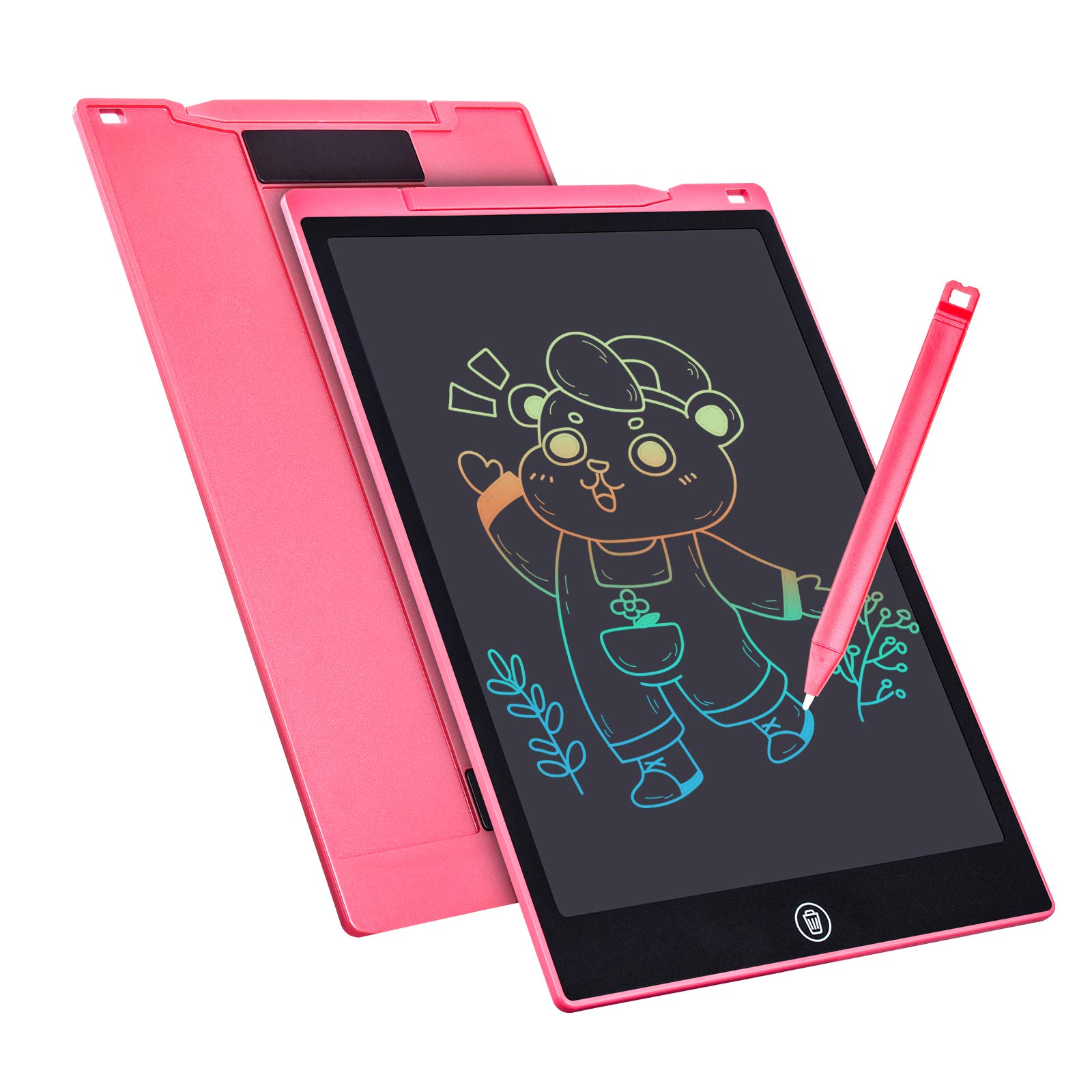 Bunte LCD Schreibtafel 12 Zoll，LCD Writing Tablet Elektronischer Tablette Grafiktablet Digitaler Drawing Pad，Kinderspielzeug FÜR 3-12 Jahre Alte Mädchen Rosa Angebot bei HelloDeals