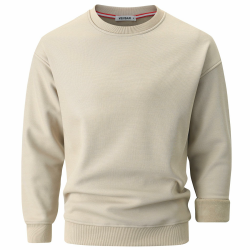 VEIISAR Herren Heavy Weight Pullover mit Rundhalsausschnitt,410g – Warmes Sweatshirt für Herbst & Winter - Dickes Fleece-Innenfutter 618 Khaki L Angebot bei HelloDeals