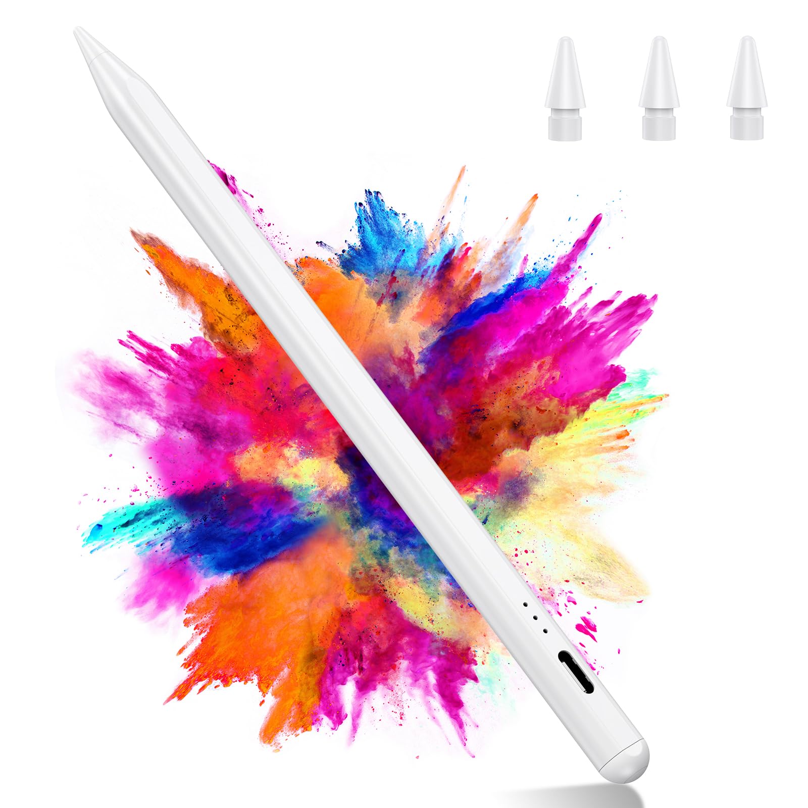 Stift für iPad 2018-2026 - 2X Schnellladung, Neigungssensitivität, Handflächenerkennung–Stylus Pen für Apple Pencil mit iPad 11/10/9/8/7/6/A16, Pro M5/M4/6/5/4/3, Air M4/3/4/5/M2/M3, Mini 5/6 Weiß-Neu Angebot bei HelloDeals