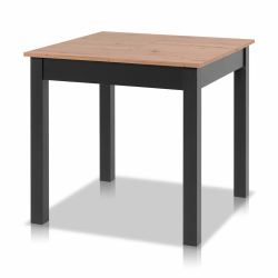 smart Esstisch 80x80 cm Asteiche, Küchentisch ausziehbar bis 120 cm, Esszimmertisch aus Holzwerkstoff inkl. erweiterbare Auszugsplatte, moderner Tisch für bis zu 6 Personen Asteiche Ausziehbar Eckig 80x80 cm Angebot bei HelloDeals