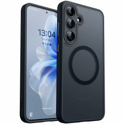 CANSHN für Samsung Galaxy S24 Hülle mit Kameraschutz für Magsafe (TOP Militärschutz & Magnetkraft) Extrem Haltbarkeit Handyhülle S24 Case - Transluzente Matt Schwarz Samsung Galaxy S24 Schwarz Angebot bei HelloDeals