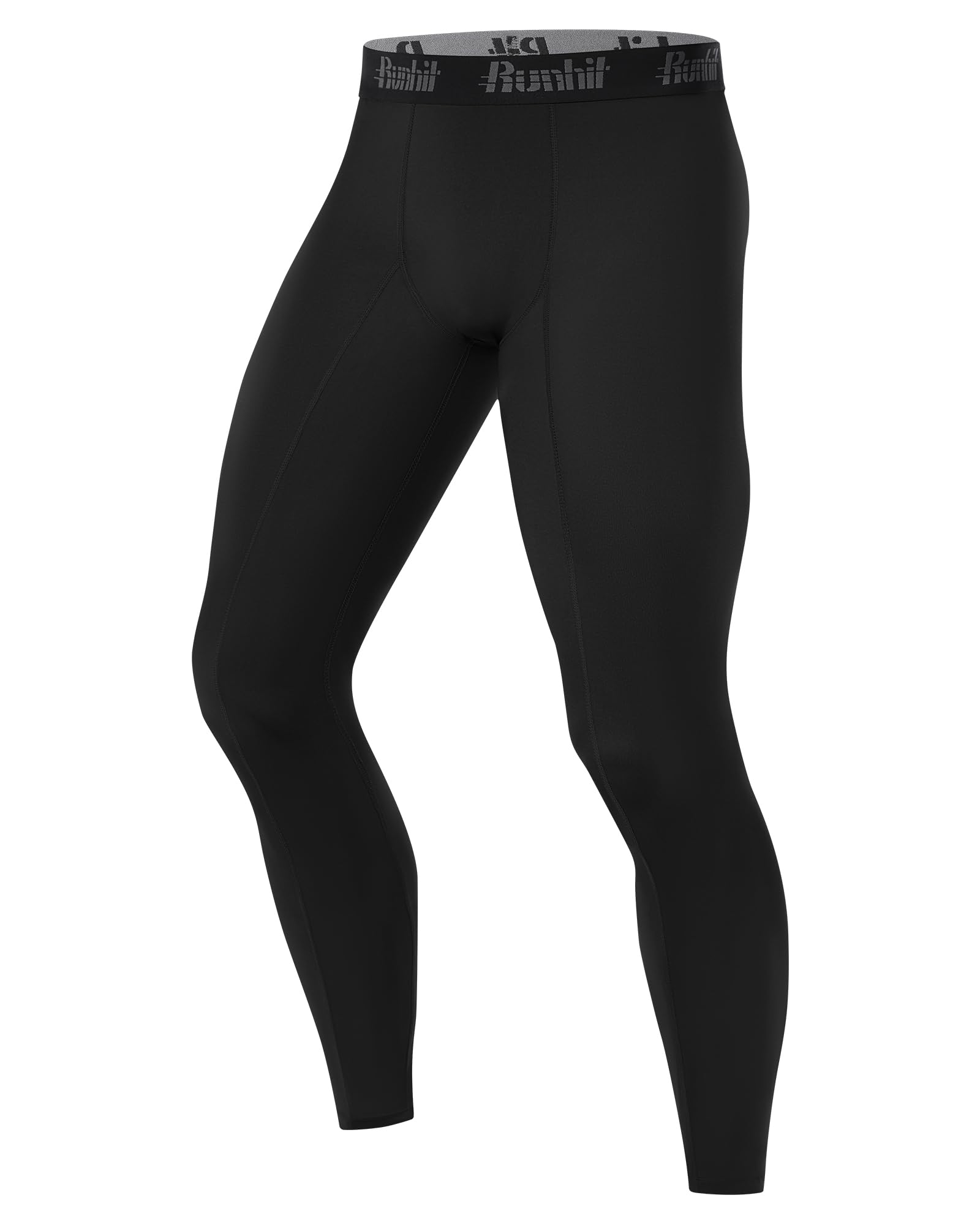 Runhit 1/3er Pack Kompressionshose Herren Lange Sport Leggings Tights Schnelltrocknende Trainingshose Sporthose Männer Atmungsaktiv Laufhose Funktionsunterwäsche für Fitness Joggen Gym L 1er Pack: Schwarz Angebot bei HelloDeals