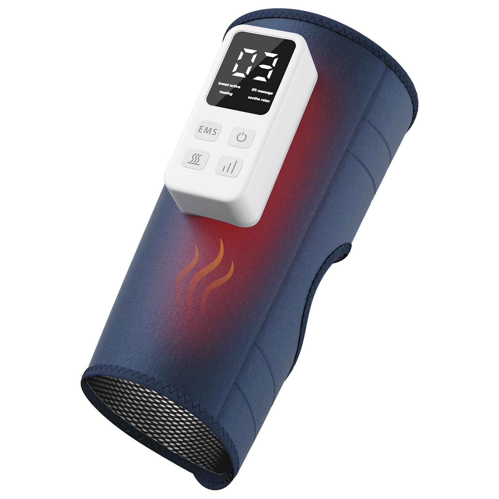 Kabelloses Wadenmassagegerät mit EMS, Heizung & Luftkompression – 3 Modi + 3 Stufen, wiederaufladbar Verbessertes Blau Angebot bei HelloDeals