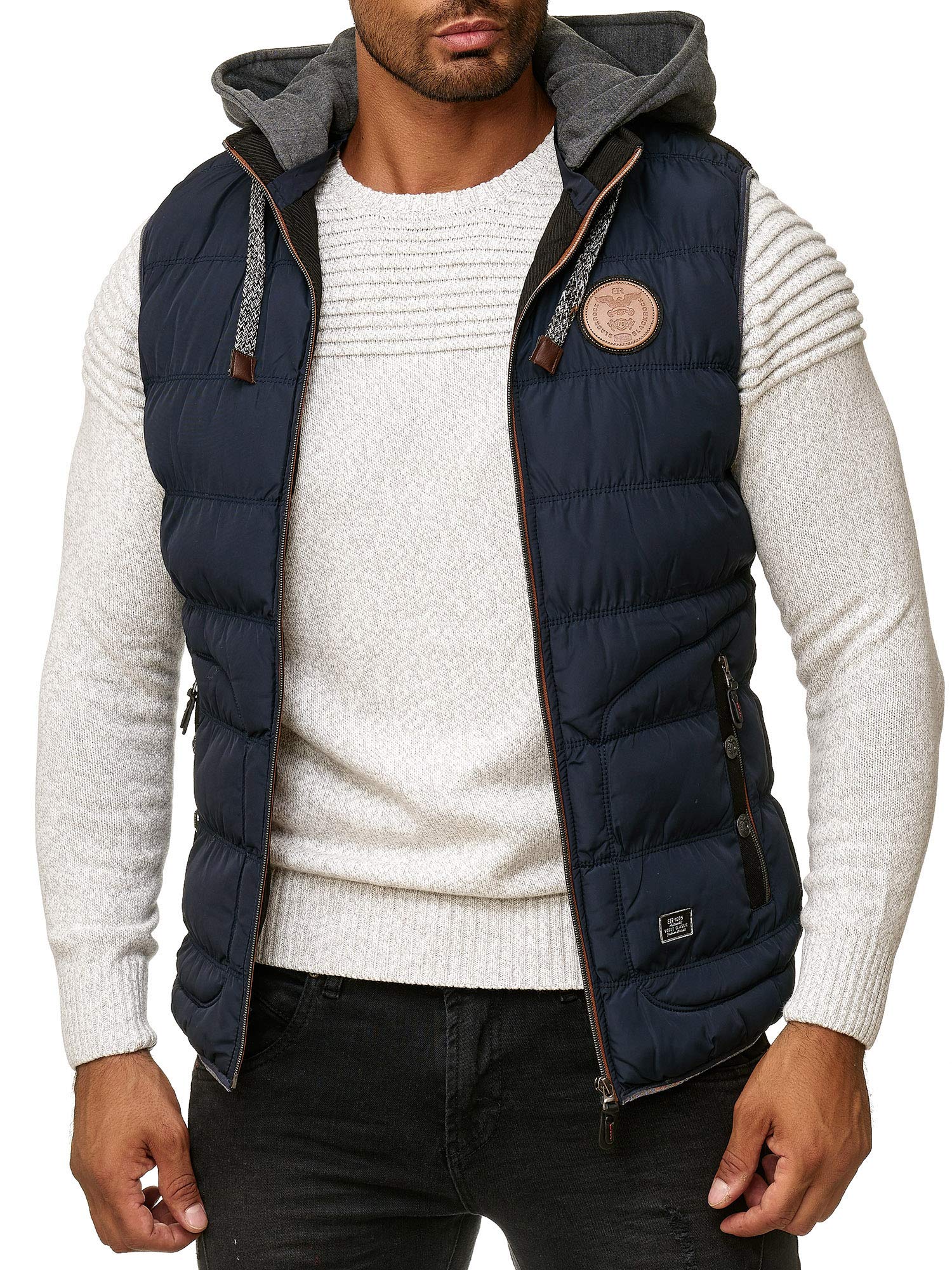 Blackrock Herren Outdoor-Weste - Slim-Fit - Abnehmbare Kapuze und Stehkragen - Moderne Stepp-Weste M Navy Angebot bei HelloDeals