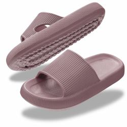 Donpapa Badeschuhe Damen Herren Weich Hausschuhe rutschfest Badeschlappen Leicht Sommer Dusche Indoor Outdoor Schlappen Flops 40/41 EU Weinrot Angebot bei HelloDeals