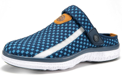 Clogs Hausschuhe Herren Damen Pantoletten Gartenschuhe Sommer Gartenclogs Atmungsaktiv rutschfest Sandalen 41 EU Navy Blau Angebot bei HelloDeals