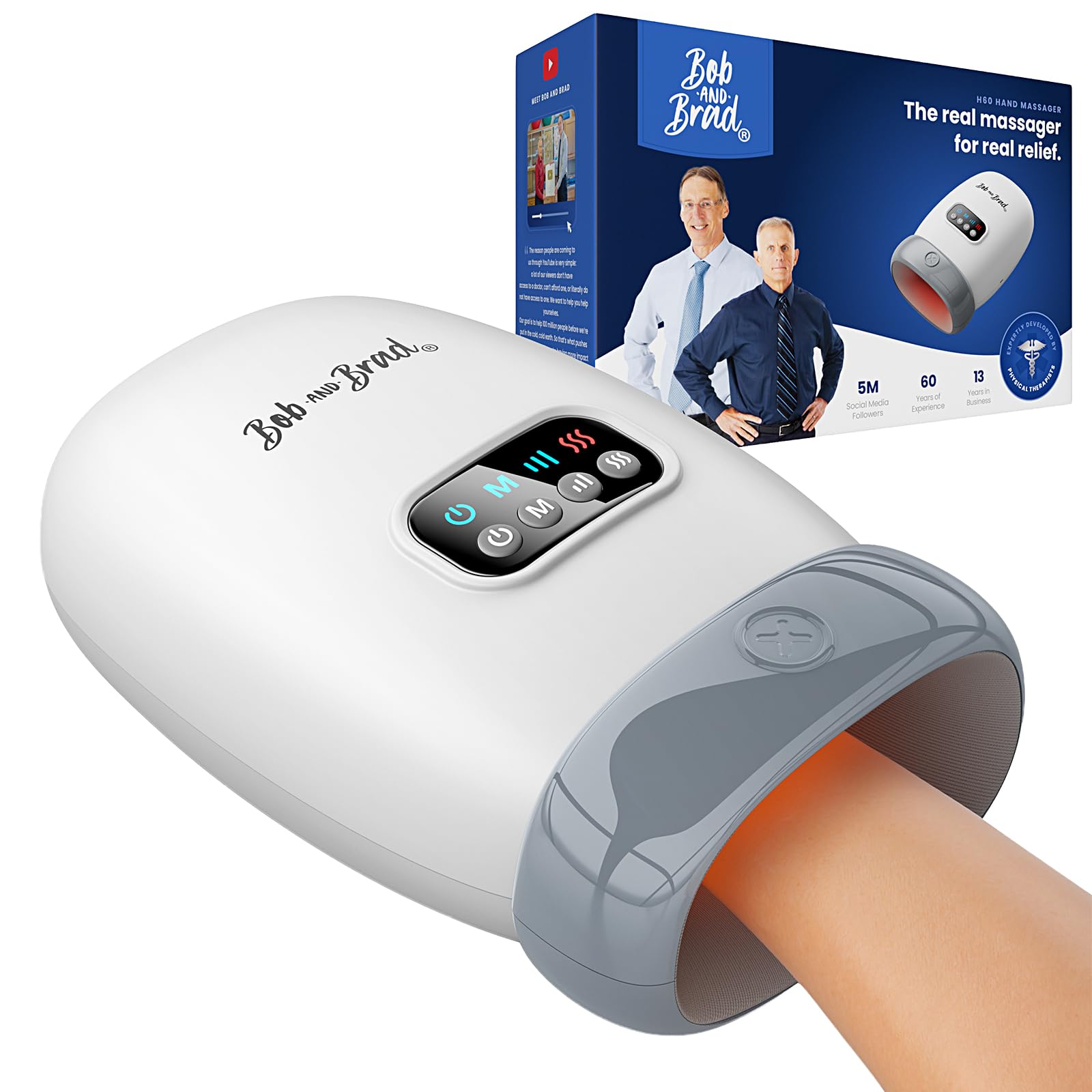 BOB AND BRAD H60 Handmassagegerät mit Wärme und Kompression, Elektrische Handmassage bei Arthritis & Karpaltunnelsyndrom, Massager Schmerzlinderung für Handgelenk & Finger, Geschenke für Damen Herren Angebot bei HelloDeals