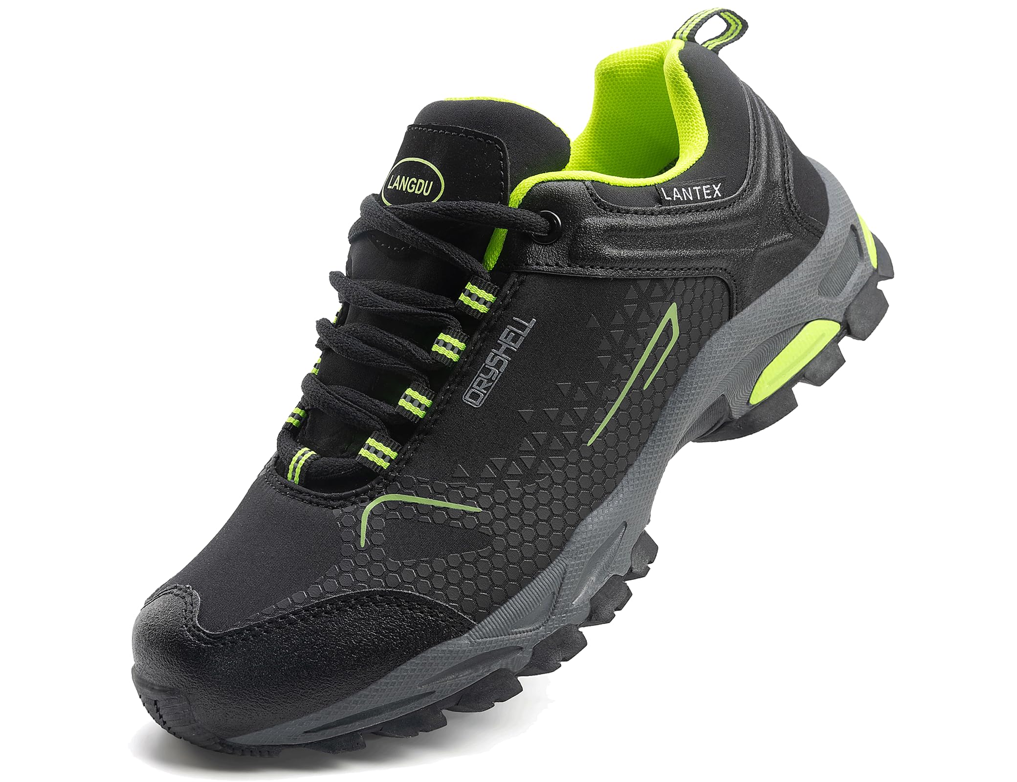 Wanderschuhe Herren Damen Wasserdicht Wanderschuhe Leicht Trekkingschuhe Wanderstiefel Atmungsaktiv Outdoorschuhe 38-46EU 43 EU Schwarz Grün Angebot bei HelloDeals