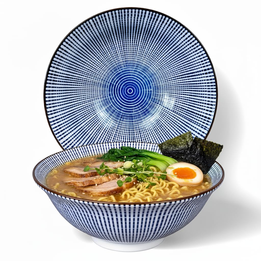 Urban Lifestyle Ramen Schüssel Set 2er Ø 20,5 cm 1000 ml, Japanischer Stil TOKUSA, Große Porzellan Schüssel, Ramen Bowl, Müslischüssel, Salatschüssel, Spülmaschinenfest 20.5 x 7 cm Tokusa Angebot bei HelloDeals