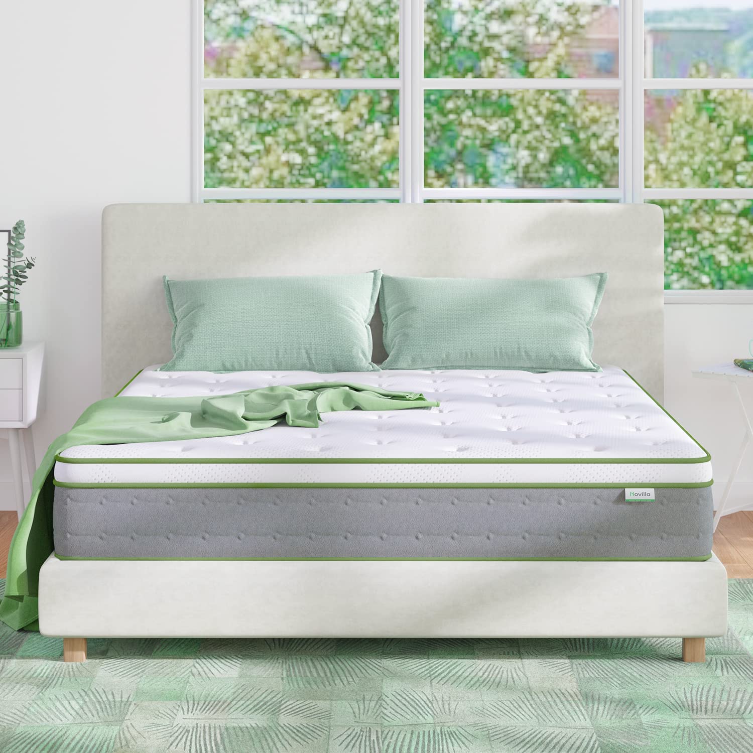 Novilla Matratze 135x190 Tonnentaschenfederkernmatratze Höhe 22cm Härtegrad H2 H3 Öko Tex Zertifiziert Rollmatratze mit Gel Memory Schaum Mittelfest Punktelastizität Mittelfest-22cm 135 x 190 cm Angebot bei HelloDeals