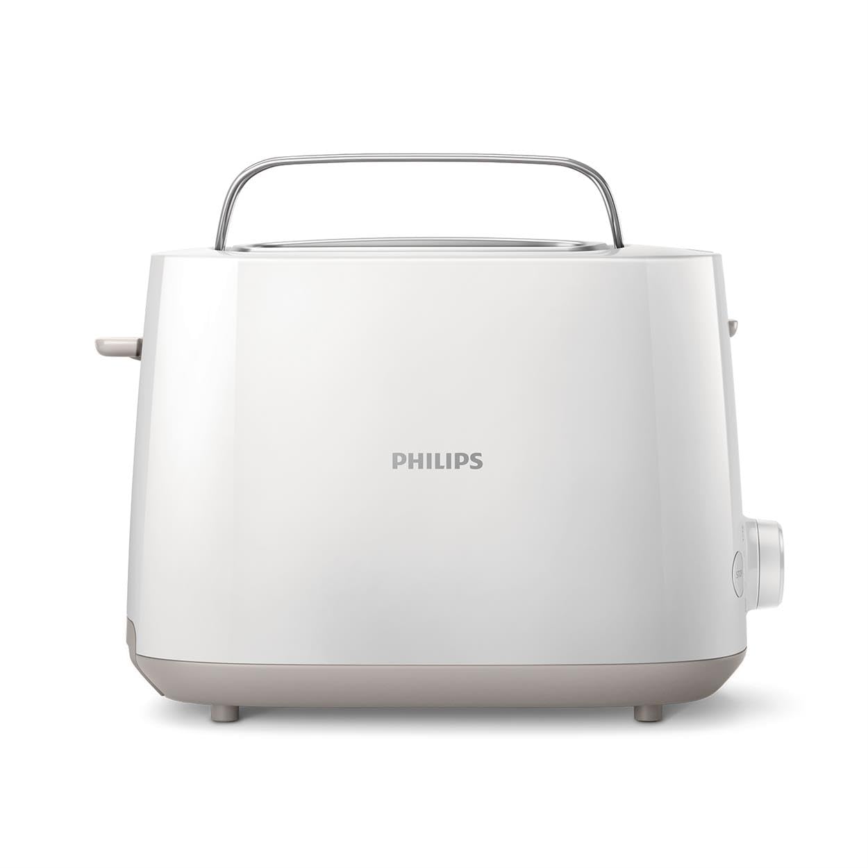 Philips Toaster – 2 Toastschlitze, 8 Stufen, Brötchenaufsatz, Auftaufunktion, Liftfunktion, Abschaltautomatik, weiß (HD2581/00) Toaster Weiß Angebot bei HelloDeals