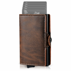 Wallet, Mini Geldbeutel Herren und Damen mit RFID, Geldbeutel Herren, Slim Wallet mit Münzfach（braun） Angebot bei HelloDeals