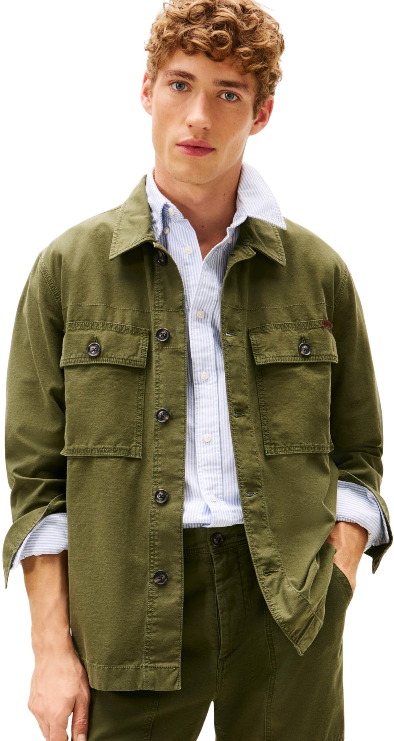 Tommy Hilfiger Herren Gmd Utility Shirt Jacket Mw0mw41873 Andere Jacken S GREEN (Arctic Spruce) Angebot bei HelloDeals
