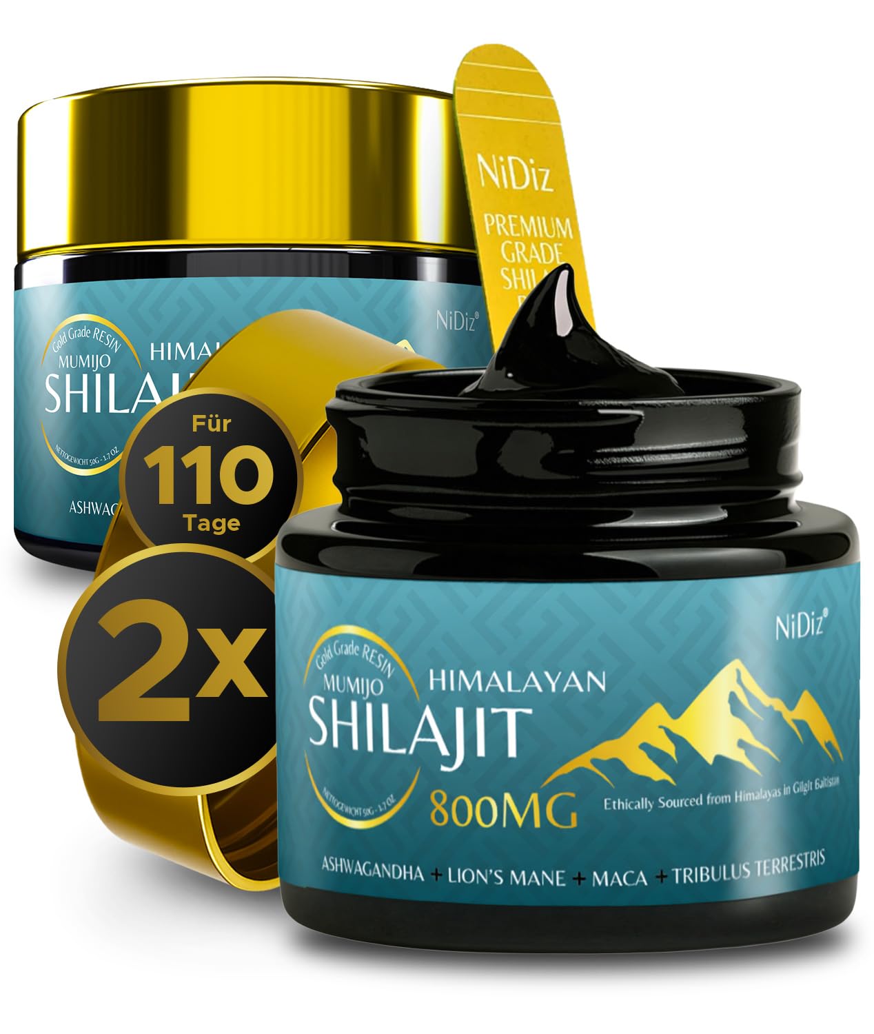 2x 100% Shilajit Original 800MG, 5-in-1 Himalaya Shilajit, Im Labor in Europa getestet (Insgesamt 100g) 1 stück (2er Pack) 2 Angebot bei HelloDeals