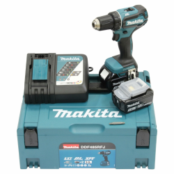 Makita DDF485RFJ Akku-Bohrschrauber 18V / 3,0 Ah, 2 Akkus + Ladegerät im MAKPAC 2 Akkus 3Ah, mit Ladegerät Single Angebot bei HelloDeals