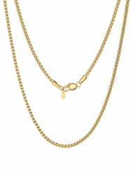 PROSTEEL Herren Halskette hochwertig Edelstahl Platte Venezianierkette Erbskette 2MM/4MM/6MM/8MM breit Kette mit Karabinerverschluss für Männer Jungen, Länge 46-76CM wählbar 2mm-gold 61.0 Zentimeter Angebot bei HelloDeals