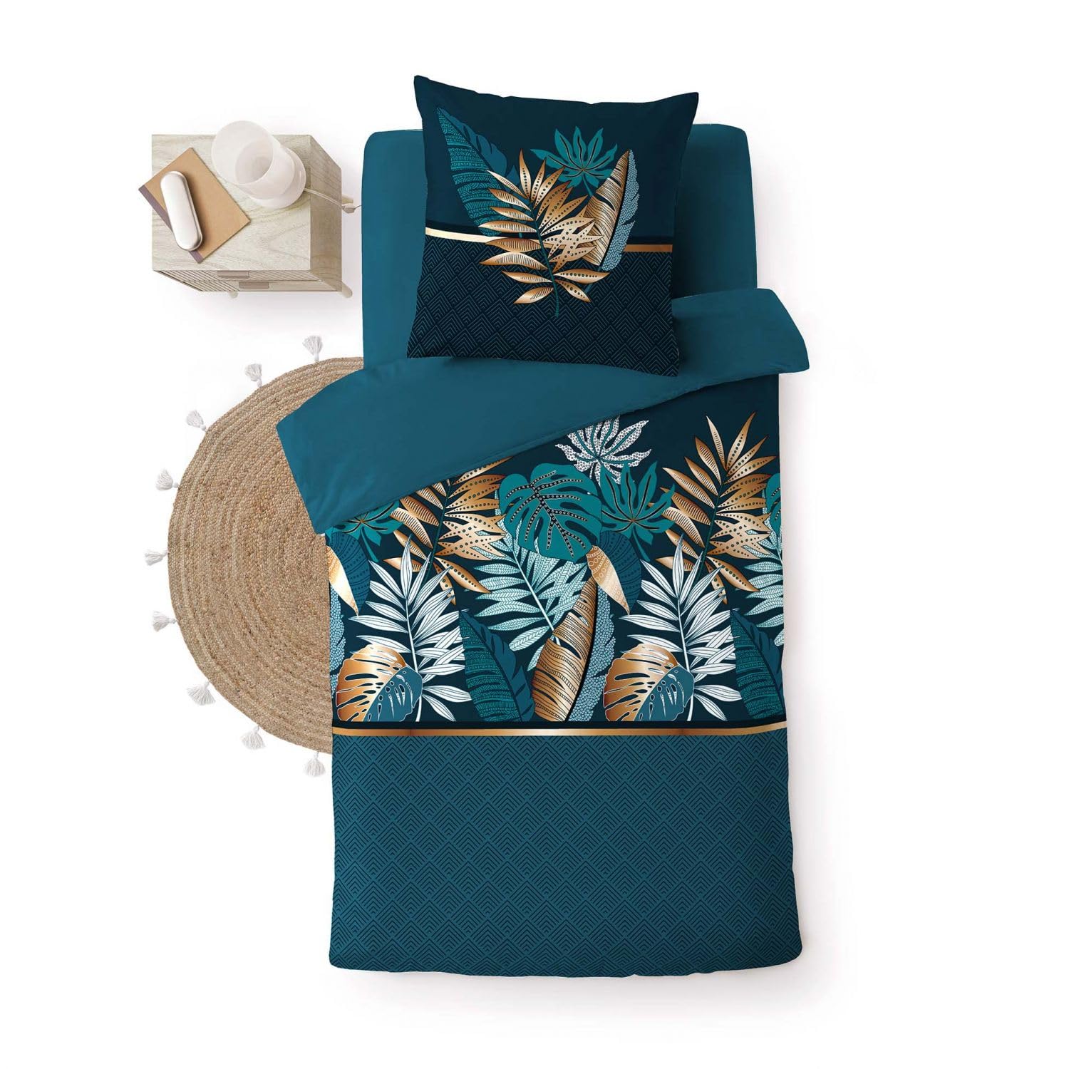 Douceur d'intérieur, 2-teilige Bettwäsche (140 x 200 cm) Alianor, 100% Baumwolle Angebot bei HelloDeals