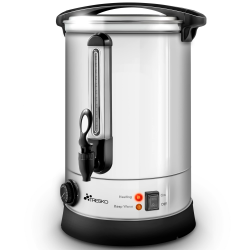 TRESKO® Glühweinkocher 10L / 1500W Einkochautomat aus Edelstahl Glühweinkessel Glühweinautomat Heißgetränkeautomat Heißwasserspender 10 Liter Silber Angebot bei HelloDeals