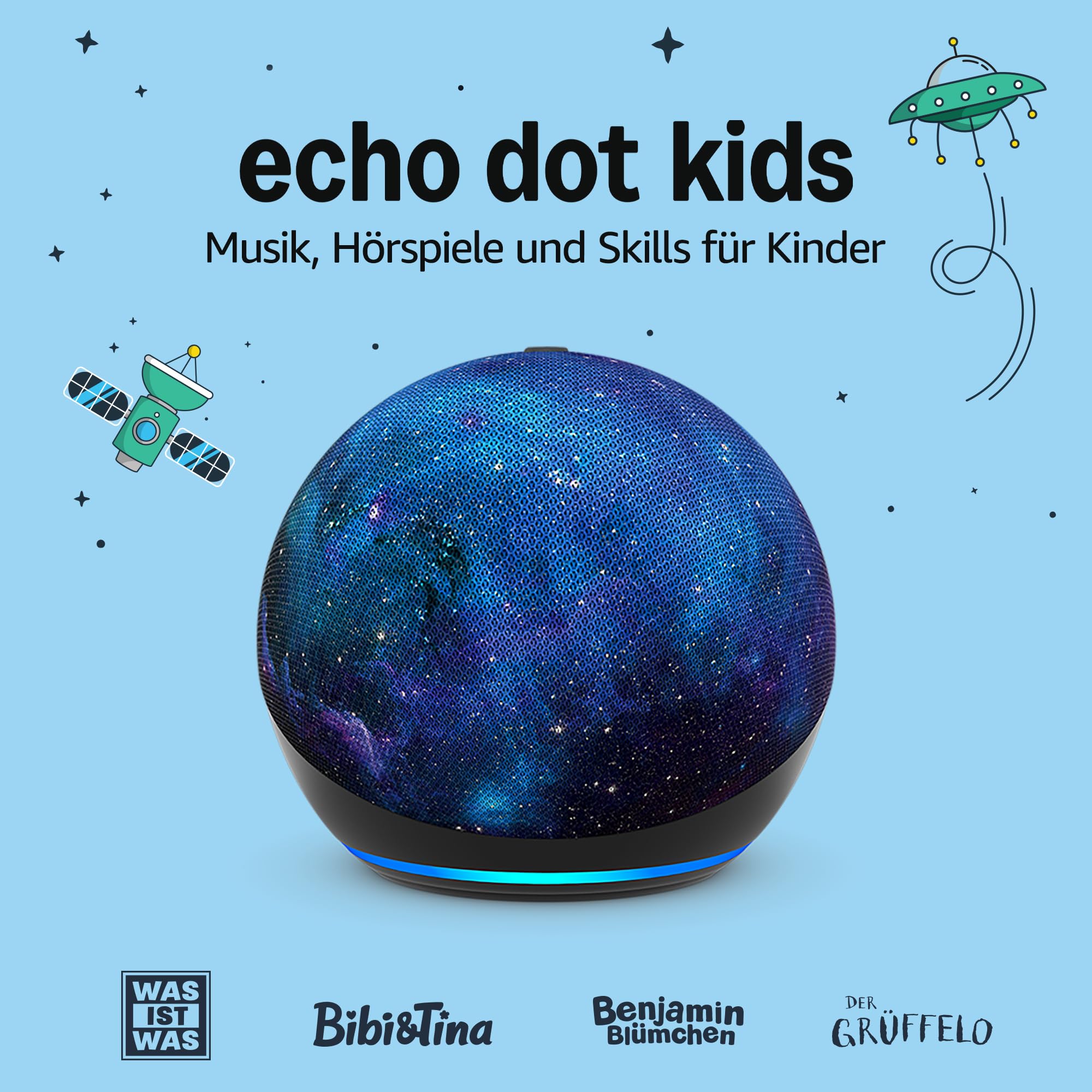 Echo Dot Kids (Neueste Generation) | Smarter WLAN- und Bluetooth-Lautsprecher mit Alexa | 1 Jahr Amazon Kids+ inklusive | Sternenstaub Sternenstaub Nur Gerät Angebot bei HelloDeals