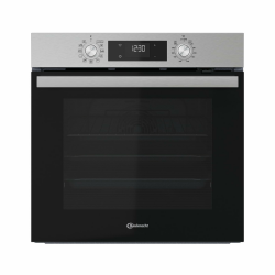 Bauknecht BBA285HU1I Einbau-Backofen, 60 cm, 71 l Garraum, Heißluftbackofen mit 12 Funktionen, PowerHeißluft, Maxi Cooking, Pizzafunktion, versenkbare Knebel, 1-fach Teilauszug, Schwarz 2025er Serie Angebot bei HelloDeals